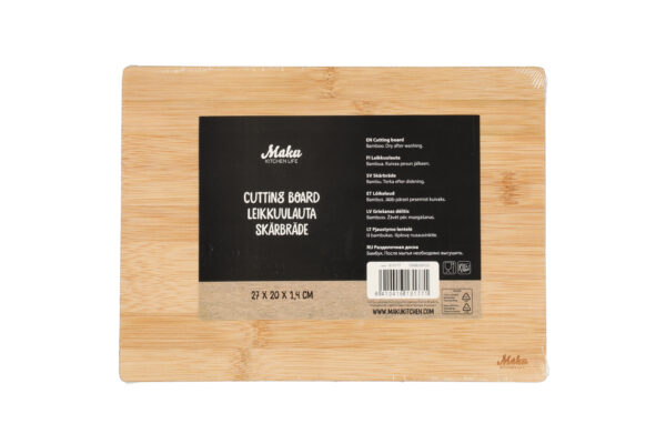 MAKU lõikelaud 27x20 cm bambusest must äär