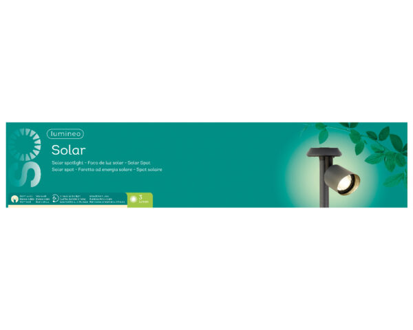 Solarvalgusti 17x10x h25,5cm soe valge