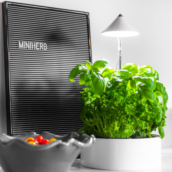 Taimelamp miniHerb S 10W 120° Ø23cm valge