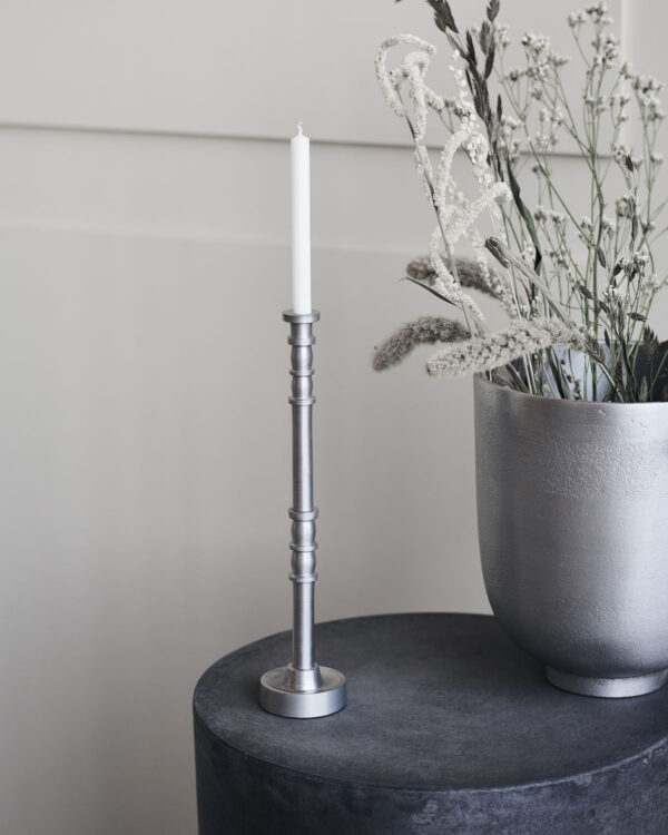 Küünlajalg Jersey d6x h28cm hõbedane