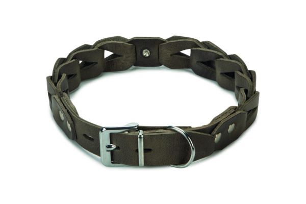Beeztees kaelarihm koerale 52-58cm hall nahast connex