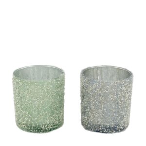 Küünlahoidja sillerdav d7,3x h8cm klaas 1tk, värvivalik