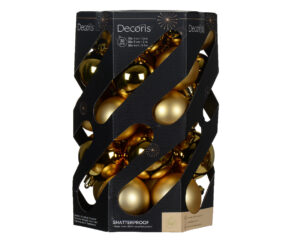 Jõulukuul h.kuldne matt/läikiv 6cm 30tk/pk