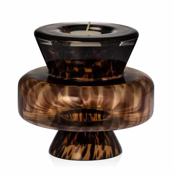 Küünlajalg Luna 15cm pruuun klaasist