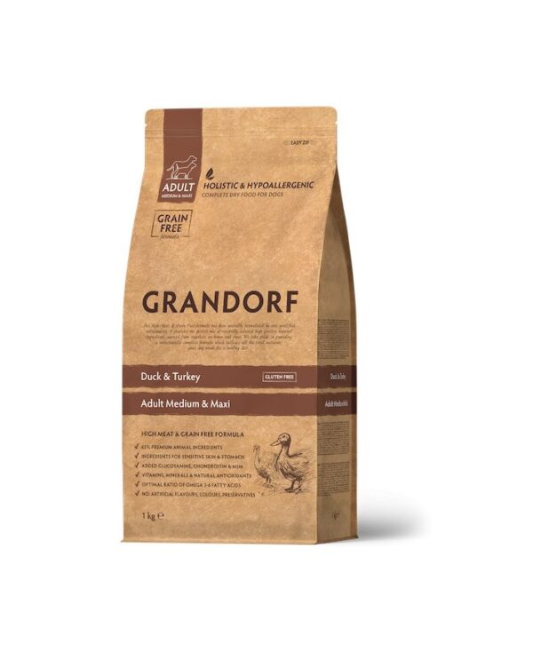 Grandorf kuivtoit pardiliha ja kalkuniliha täiskasvanud  koertele, 1kg