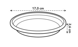 Istutuspoti alus universaalne Ø17cm tumehall