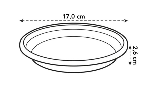 Istutuspoti alus universaalne Ø17cm tumehall