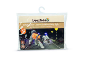 Beeztees ohutusvest koerale 30cm oranz xs led tuled + usbga laetav