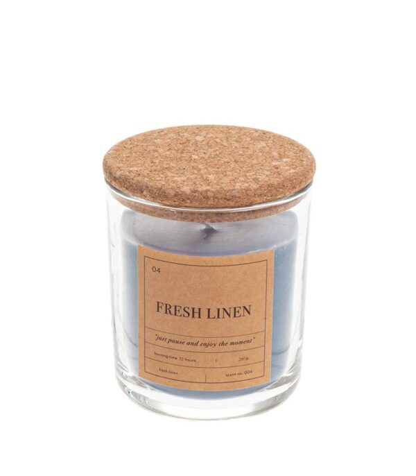 Lõhnaküünal Fresh linen h10cm, 32h