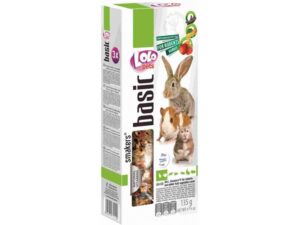 Maiusepulk närilistele LoLo Pets köögiviljade, puuviljade ja jaanikaunadega 3tk, 135g