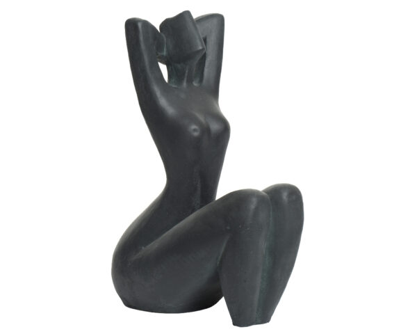 Kuju istuv naine 19x31x46cm t.hall