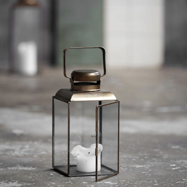 Latern Vintage messing h26cm, laius 14cm