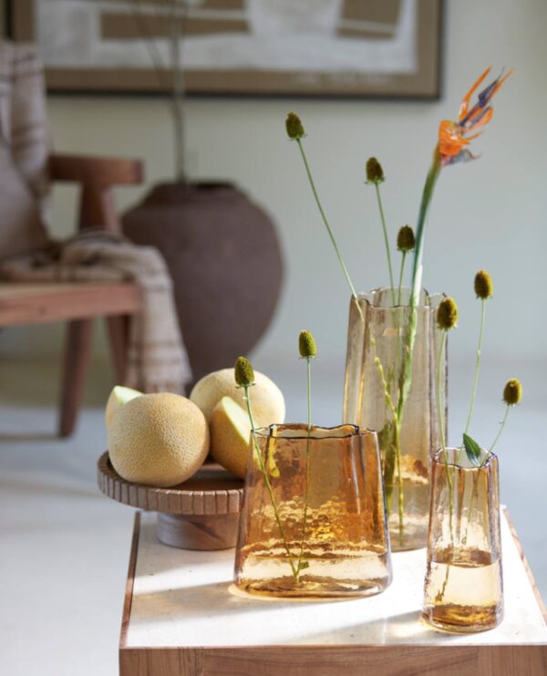 Vaas Murada 20x10x20cm klaasist, oranz