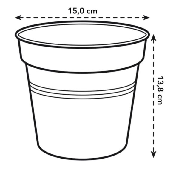 Orhideepott Green Basics 15x14cm valge