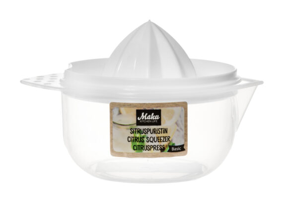 MAKU tsitrusepress 12x 16x 10cm must/valge