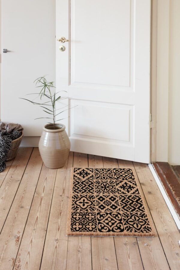 Uksematt plaaditud mustriga 45x75cm pruun