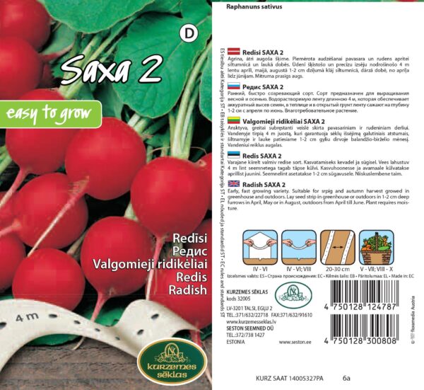 Redis 'Saxa2' 4m lindiga