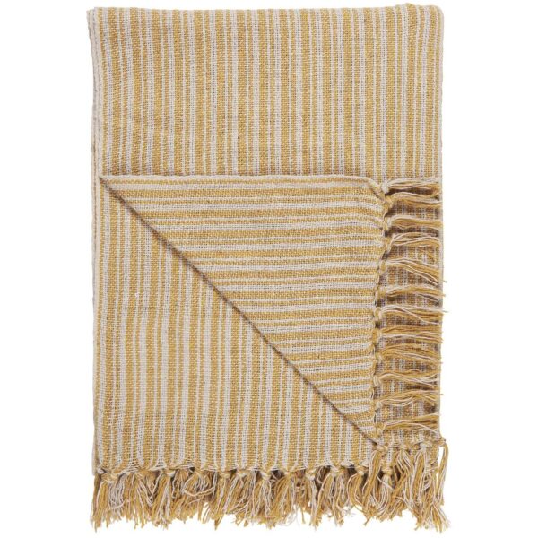 Pleed triibuline 130x160cm kollane