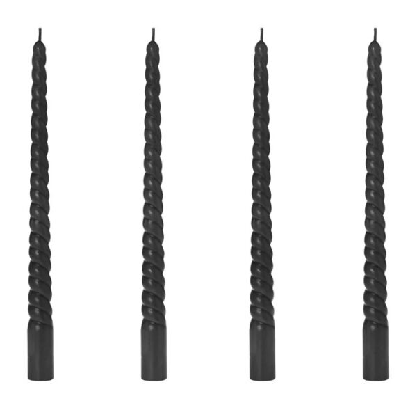 Küünal Rose must 31cm 8h 4tk/pk