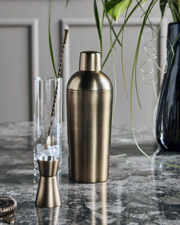 Shaker Baar d8,5x h23cm messing