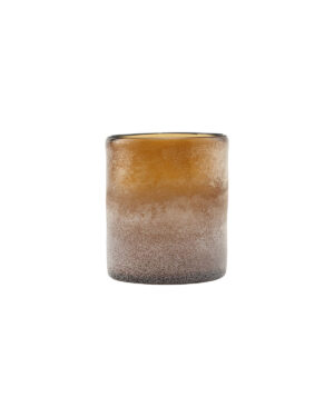 Küünlahoidja Mist d9,5x h11,5cm pruun klaasist