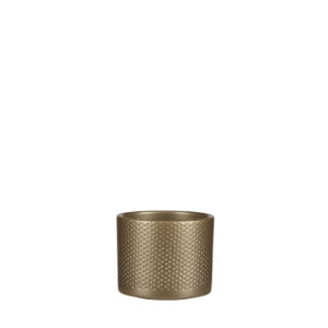 Lillepott Era reljeefne Ø12x h10cm kuldne