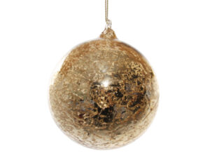 Klaaskuul antiikkuld klaasniitidega 8cm