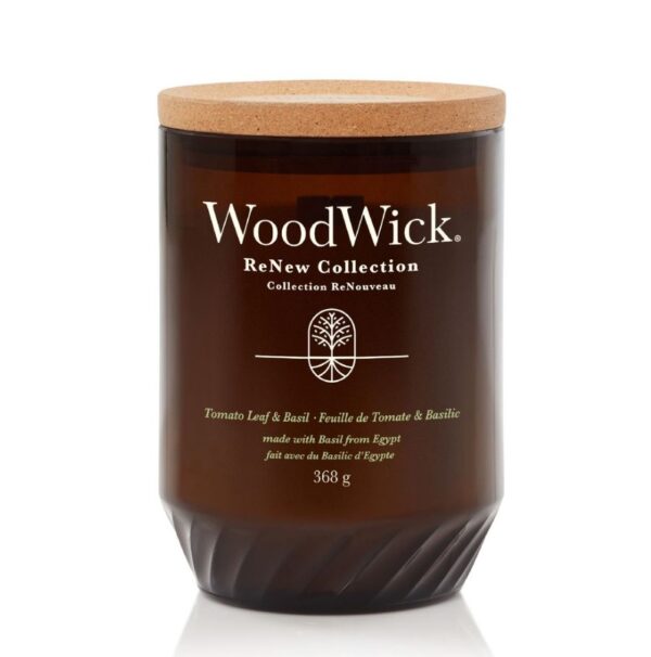 Lõhnaküünal Woodwick ReNew Tomato Leaf & Basil, large