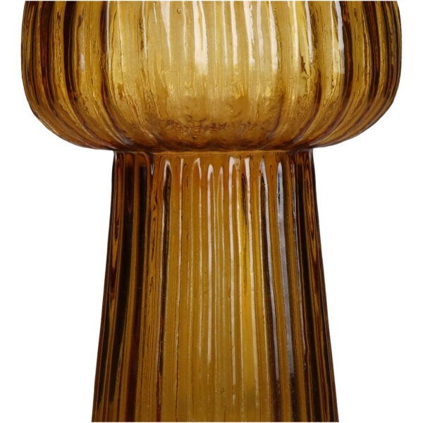 Klaasvaas Amber 8x8x20cm