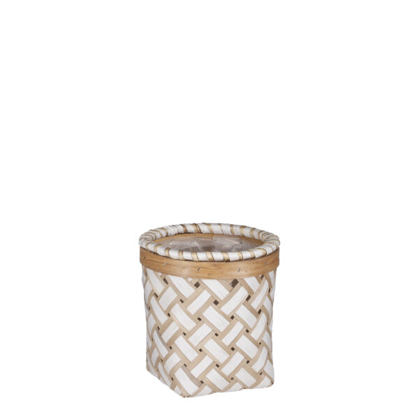 Punutud korv Formia kile sisuga h18xd17cm valge