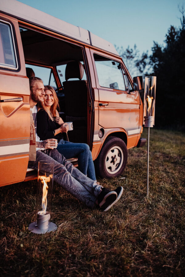 Höfats küünlalatern SPIN jalaga 120 hõbe