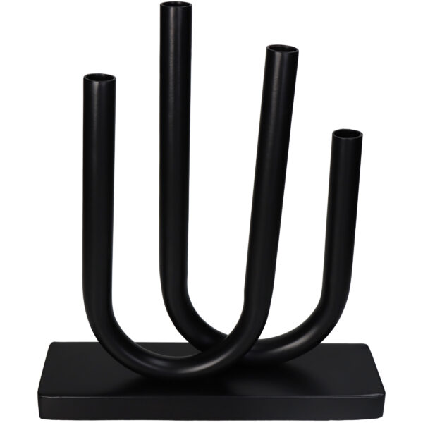 Küünlajalg 4le küünlale 36x9x31cm must