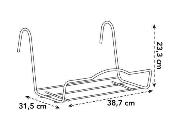 Rõdukasti hoidja 40cm antratsiit