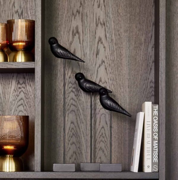 Dekoratsioon lind 42cm must