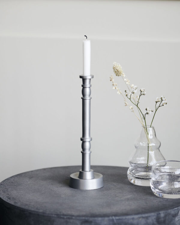 Küünlajalg Jersey d6x h20cm hõbedane