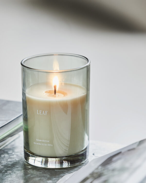 Lõhnaküünal Leaf roheline d9cm