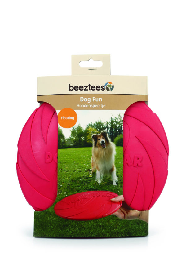 Beeztees koeramänguasi lendav taldrik punane