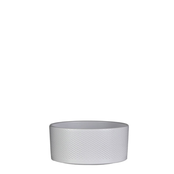 Lillepott Era reljeefne Ø22x h10cm valge