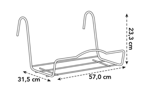 Rõdukasti hoidja 60cm antratsiit