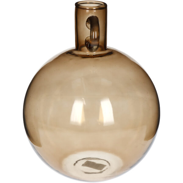 Klaasvaas ümar 20x20x23cm pruun