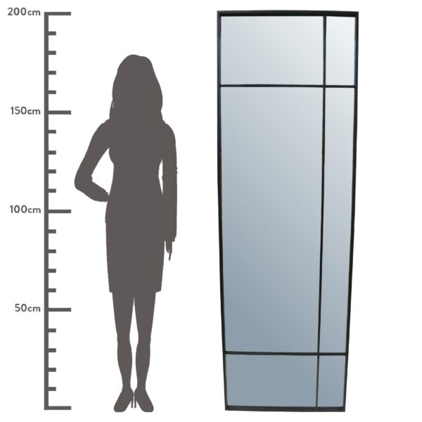 Peegel 65x3x200cm must raam