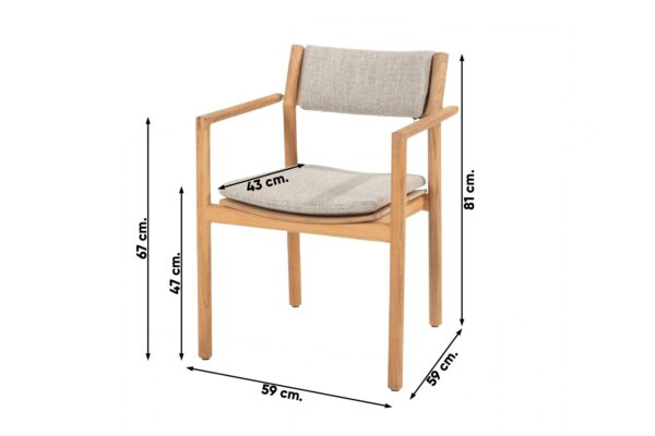 Aiatool Levi 59x59x h81cm tiigipuu
