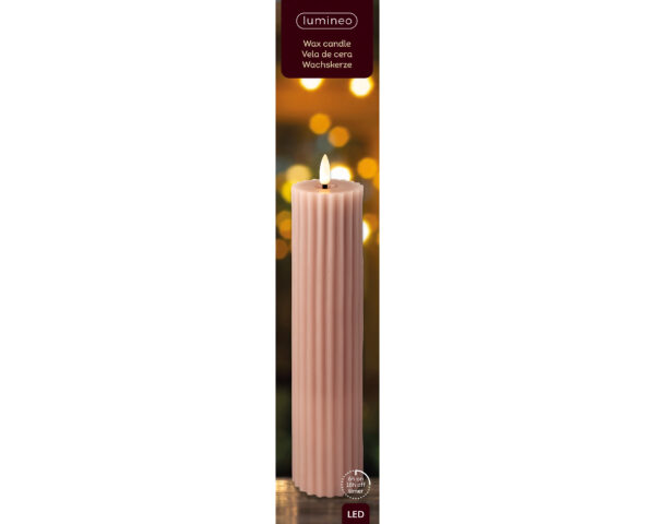 Küünal LED t.roosa d5,5x h27,5cm soe valge, pat.