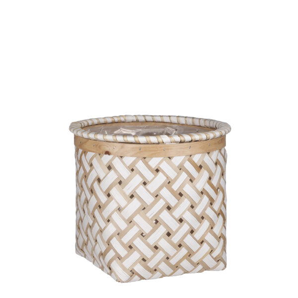 Punutud korv Formia kile sisuga h24xd27cm valge