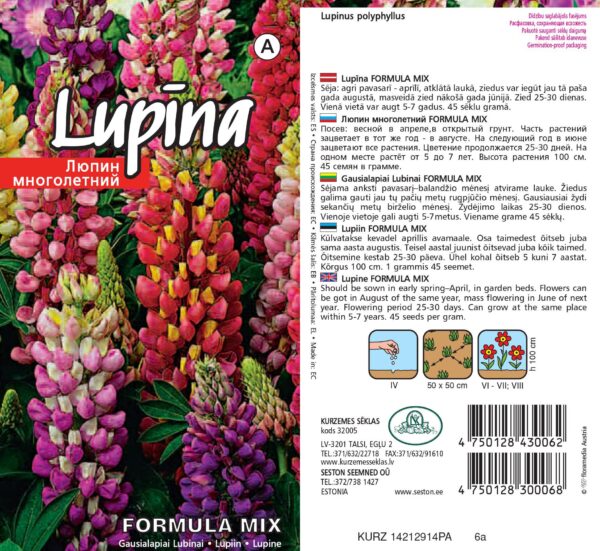 Russeli lupiin 'Formula' 1g