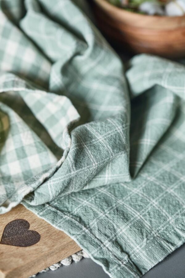 Köögirätik Holger 50x70cm roheline ruutudega