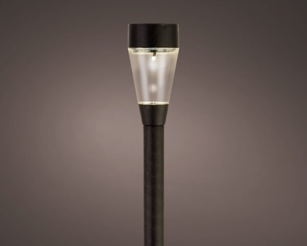 Solarvalgusti must 32cm soe valge