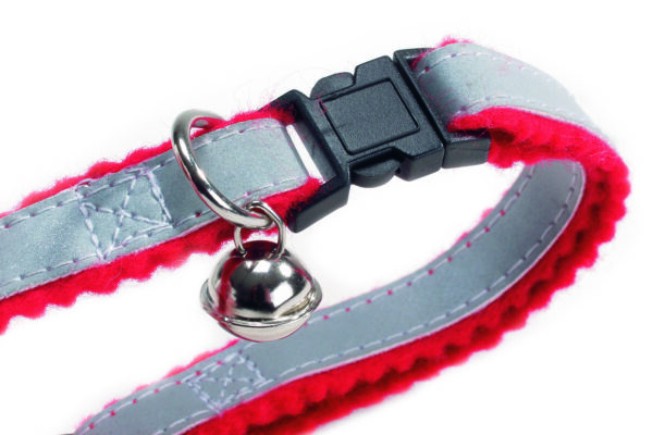 Beeztees kaelarihm kassidele helkur hall/punane