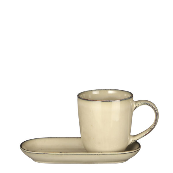 Tass ja alustass Tabo 17,5x8xh10cm kreem