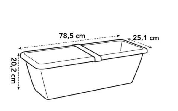 Rõdukast Barcelona XL 80cm hall